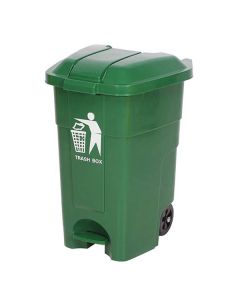 Thùng rác nhựa đạp chân 70L màu xanh lá