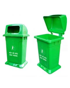 Thùng rác nhựa có nắp MGB 95N1Đ công cộng