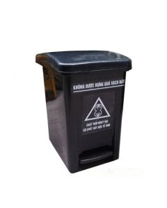 Thùng rác nhựa đạp chân MBG 025 - Đen