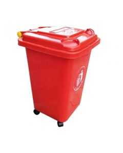 Thùng rác nhựa HDPE 60L màu đỏ
