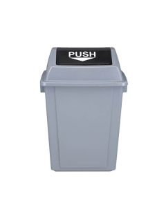 Thùng rác nhựa nắp đẩy 40L màu ghi