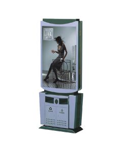 Thùng rác quảng cáo có gạt tàn cỡ lớn