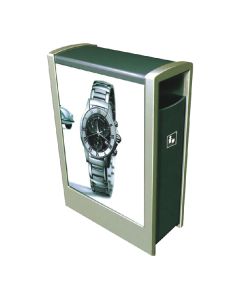 Thùng rác quảng cáo bằng thép phun sơn TPG-DX020
