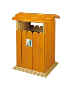 Thùng rác gỗ hình ngôi nhà