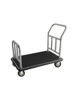 Xe chở hành lý chữ U inox trắng