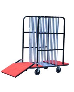 Xe đẩy mâm kính tròn có cầu lên