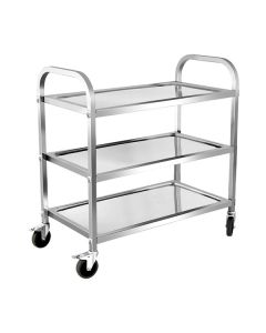 Xe đẩy inox 3 tầng (inox 304)
