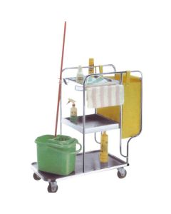 Xe dọn vệ sinh ba tầng bằng inox 304