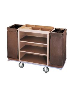 Xe đẩy dọn phòng 3 tầng bằng inox