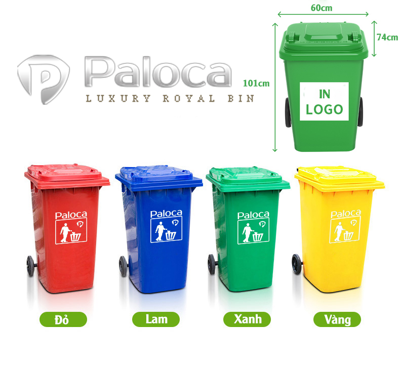 Thùng rác nhựa HDPE 240l giá rẻ