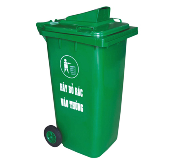 Thùng rác nhựa HDPE 240 Lít có nắp khe bỏ rác