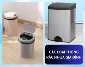 Tổng hợp các loại thùng rác gia đình đang được ưa chuộng nhất