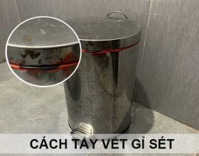 Cách tẩy vết gỉ sét trên thùng rác inox bằng nguyên liệu sẵn có