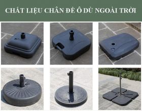 Nên mua chân đế ô dù ngoài trời làm bằng chất liệu nào?