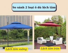 Dù lệch tâm vuông là gì? Sự khác biệt của dù lệch tâm tròn và vuông?