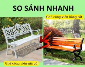 Ghế công viên giả gỗ và ghế sắt: Loại nào đẹp và bền hơn?