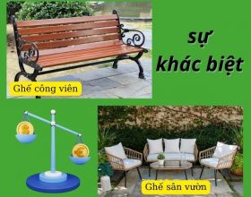 Đừng nhầm lẫn ghế sân vườn với ghế công viên