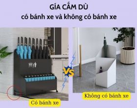 [SO SÁNH] Giá cắm dù có bánh xe và không có bánh xe