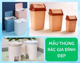 Tổng hợp 6+ mẫu thùng rác gia đình đẹp nhất