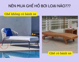 Băn khoăn chung: Nên mua ghế hồ bơi có bánh xe hay loại không bánh xe?