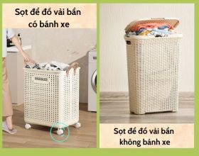 Nên mua sọt để đồ vải bẩn có bánh xe hay không bánh xe?