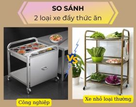 Xe đẩy thức ăn công nghiệp là gì, khác gì với xe chở thức ăn thường?