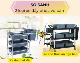 Sự khác biệt của xe dọn bát đĩa và xe chở thức ăn dọn bàn