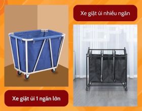 So sánh nhanh: Xe giặt ủi 1 ngăn lớn và xe giặt ủi nhiều ngăn nhỏ