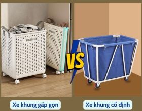 Xe thu đồ giặt là khung gập gọn và khung cố định: Nên mua loại nào?