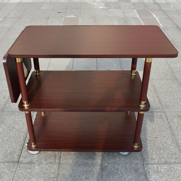 Xe đẩy phục vụ bàn bằng gỗ giá rẻ 
