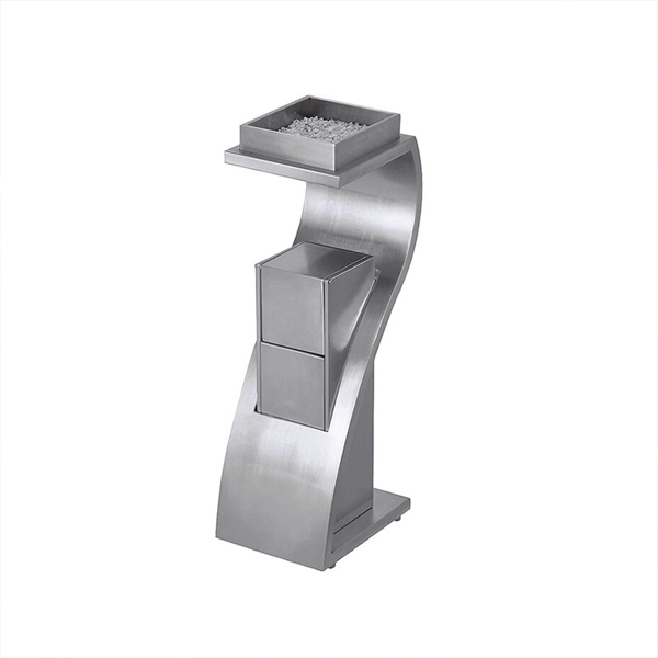 thùng rác inox gạt tàn hình chữ z