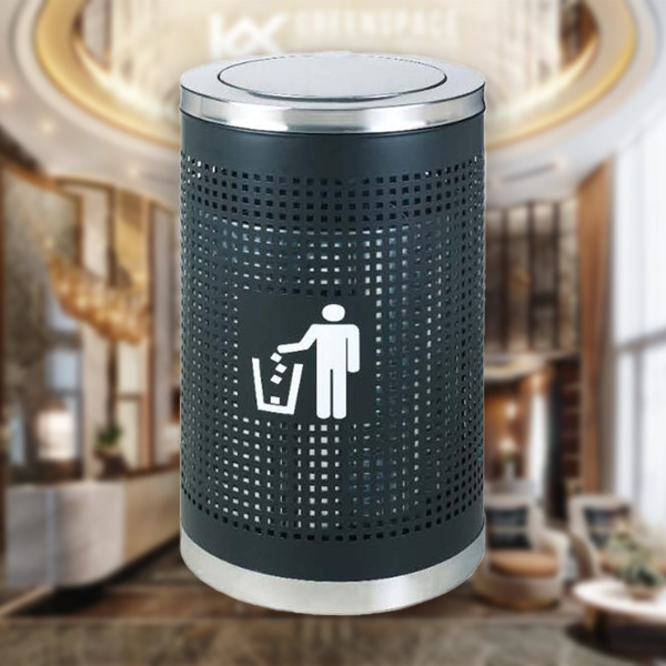 Thùng rác inox nắp bập bênh