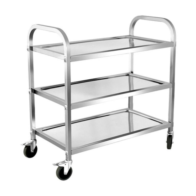 xe đẩy thức ăn inox 3 tầng