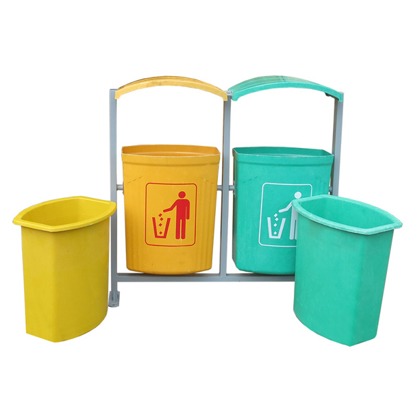 Thùng đựng rác treo đôi bằng nhựa composite
