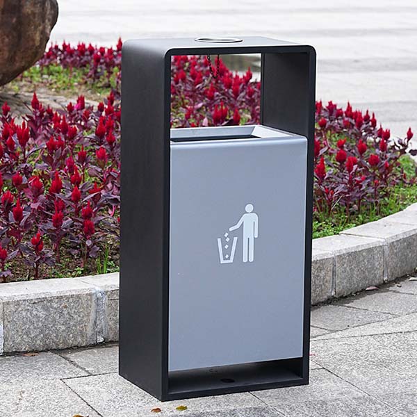 thùng rác ngoài trời giá rẻ có gạt tàn thuốc