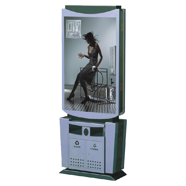 Thùng rác quảng cáo có gạt tàn cỡ lớn