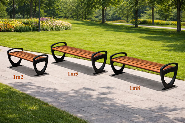 Paloca có đủ 3 phiên bản kích thước ghế băng ngoài trời