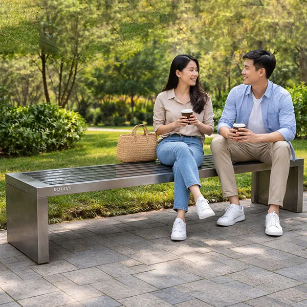 Ghế băng inox ngồi ngoài trời