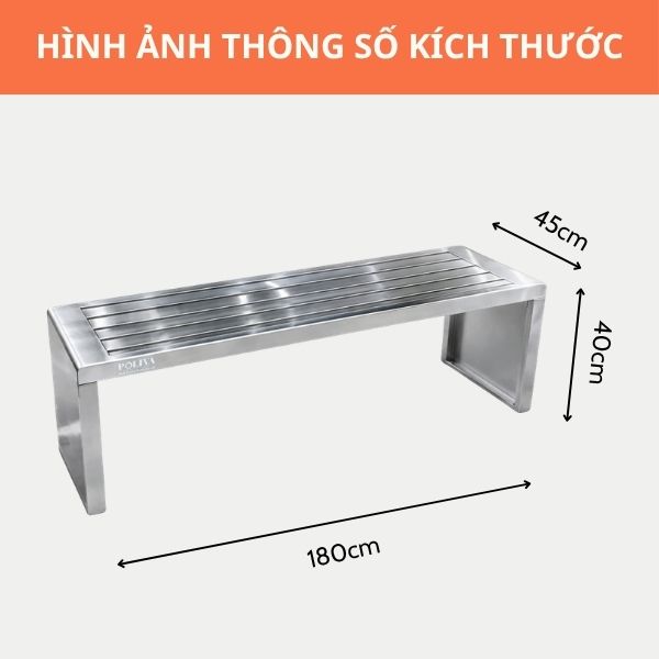 Kích thước ghế băng inox