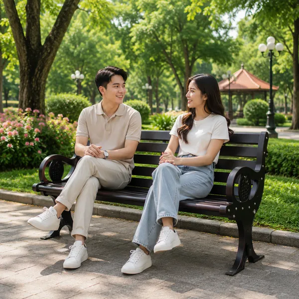Ghế công viên nhôm đúc sang trọng