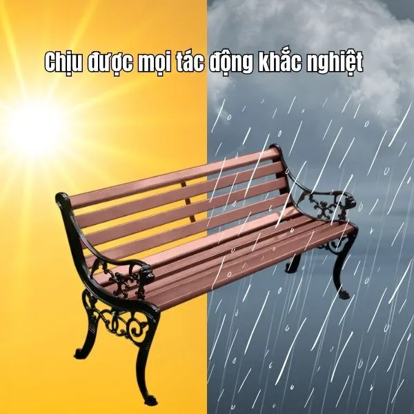 Ghế ngoài trời nhựa giả gỗ được đánh giá cao về độ bền