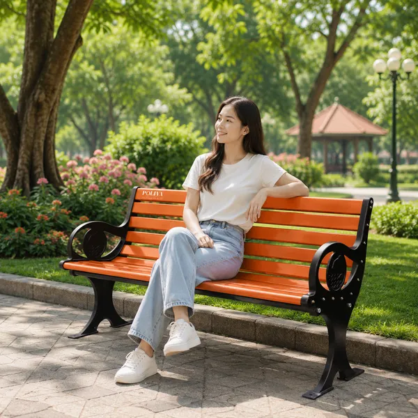 Sử dụng ghế công viên gỗ nhựa ngoài trời