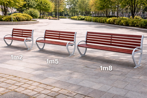 Ghế công viên đa dạng độ dài phù hợp cho nhiều người ngồi