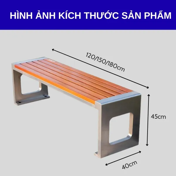 Kích thước ghế dài ngồi ngoài trời