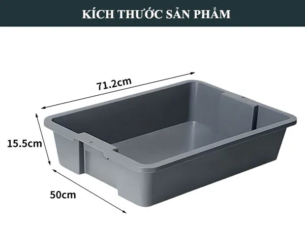 Tham khảo kích thước của khay nhựa xe thu gom bát đĩa