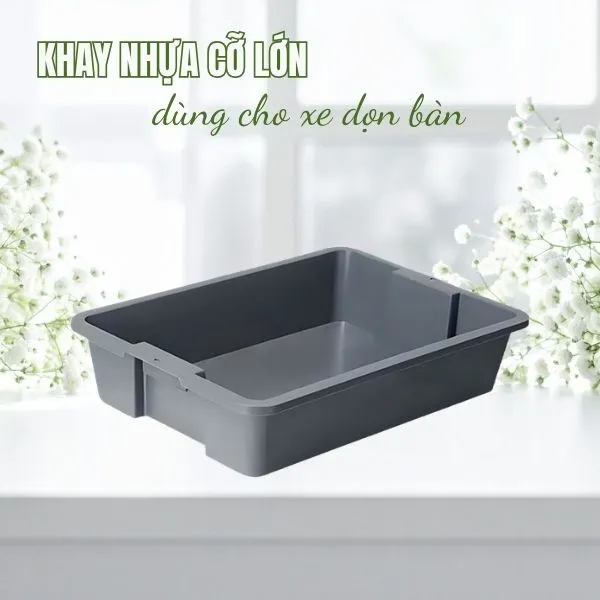 Khay nhựa xe dọn đồ nhà hàng