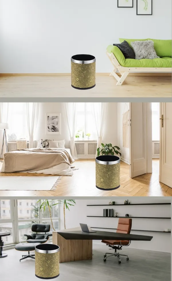 Mẫu thùng rác bọc giả da không nắp có tính ứng dụng cao