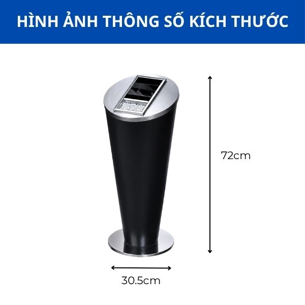 Kích thước thùng rác gạt tàn