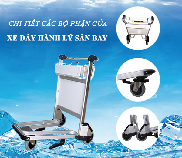 Xe đẩy hành lý sân bay thiết kế đơn giản
