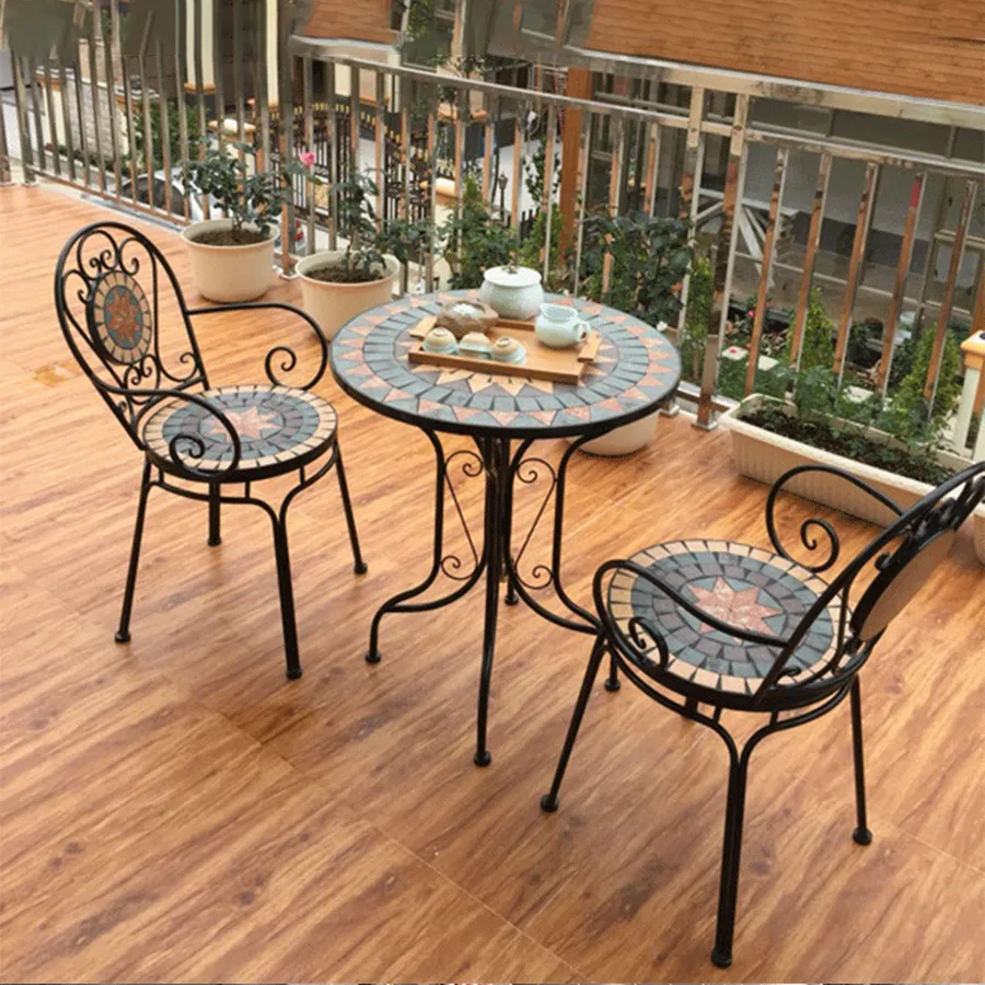 Paloca bán bộ bàn ghế sắt Mosaic